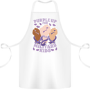 Purple Up for Military Kids Army Brats Cotton Apron 100% Organic White