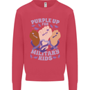 Purple Up for Military Kids Army Brats Kids Sweatshirt Jumper Heliconia