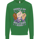 Purple Up for Military Kids Army Brats Kids Sweatshirt Jumper Irish Green