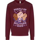 Purple Up for Military Kids Army Brats Kids Sweatshirt Jumper Maroon