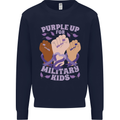 Purple Up for Military Kids Army Brats Kids Sweatshirt Jumper Navy Blue
