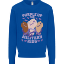 Purple Up for Military Kids Army Brats Kids Sweatshirt Jumper Royal Blue