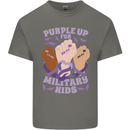 Purple Up for Military Kids Army Brats Kids T-Shirt Childrens Charcoal
