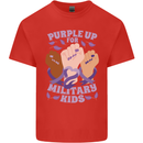 Purple Up for Military Kids Army Brats Kids T-Shirt Childrens Red