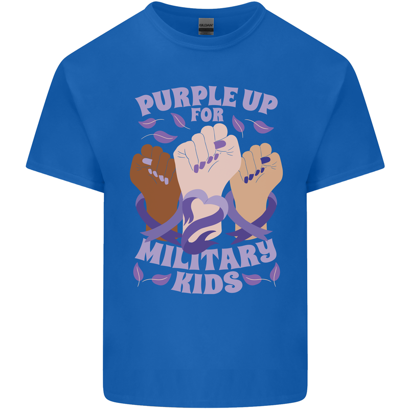 Purple Up for Military Kids Army Brats Kids T-Shirt Childrens Royal Blue