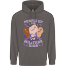 Purple Up for Military Kids Army Brats Mens 80% Cotton Hoodie Charcoal