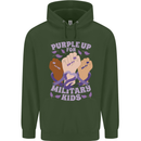 Purple Up for Military Kids Army Brats Mens 80% Cotton Hoodie Forest Green