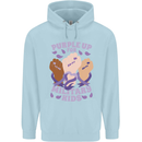 Purple Up for Military Kids Army Brats Mens 80% Cotton Hoodie Light Blue