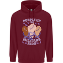 Purple Up for Military Kids Army Brats Mens 80% Cotton Hoodie Maroon