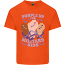 Purple Up for Military Kids Army Brats Mens Cotton T-Shirt Tee Top Orange