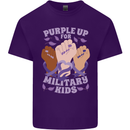 Purple Up for Military Kids Army Brats Mens Cotton T-Shirt Tee Top Purple