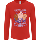 Purple Up for Military Kids Army Brats Mens Long Sleeve T-Shirt Red
