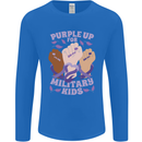 Purple Up for Military Kids Army Brats Mens Long Sleeve T-Shirt Royal Blue
