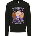 Purple Up for Military Kids Army Brats Mens Sweatshirt Jumper Black