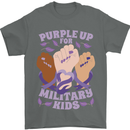Purple Up for Military Kids Army Brats Mens T-Shirt 100% Cotton Charcoal