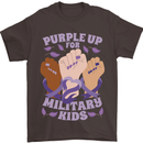 Purple Up for Military Kids Army Brats Mens T-Shirt 100% Cotton Dark Chocolate