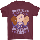 Purple Up for Military Kids Army Brats Mens T-Shirt 100% Cotton Maroon