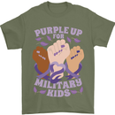 Purple Up for Military Kids Army Brats Mens T-Shirt 100% Cotton Military Green