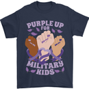 Purple Up for Military Kids Army Brats Mens T-Shirt 100% Cotton Navy Blue