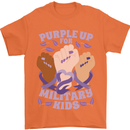 Purple Up for Military Kids Army Brats Mens T-Shirt 100% Cotton Orange