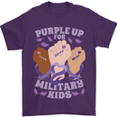 Purple Up for Military Kids Army Brats Mens T-Shirt 100% Cotton Purple