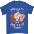 Purple Up for Military Kids Army Brats Mens T-Shirt 100% Cotton Royal Blue