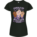 Purple Up for Military Kids Army Brats Womens Petite Cut T-Shirt Black