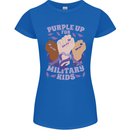 Purple Up for Military Kids Army Brats Womens Petite Cut T-Shirt Royal Blue
