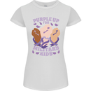 Purple Up for Military Kids Army Brats Womens Petite Cut T-Shirt White