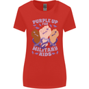 Purple Up for Military Kids Army Brats Womens Wider Cut T-Shirt Red