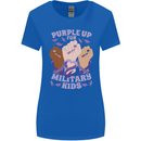 Purple Up for Military Kids Army Brats Womens Wider Cut T-Shirt Royal Blue