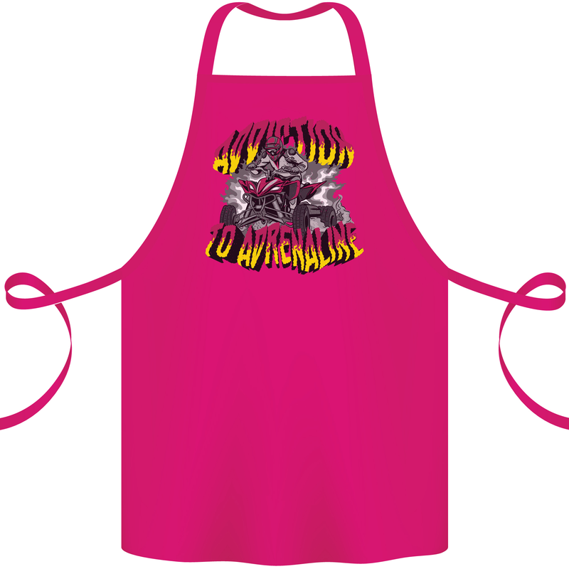 Quad Biking Adrenaline ATV Biker Off Road Cotton Apron 100% Organic Pink