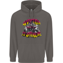 Quad Biking Adrenaline ATV Biker Off Road Mens 80% Cotton Hoodie Charcoal
