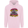 Quad Biking Adrenaline ATV Biker Off Road Mens 80% Cotton Hoodie Light Pink