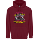 Quad Biking Adrenaline ATV Biker Off Road Mens 80% Cotton Hoodie Maroon