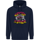 Quad Biking Adrenaline ATV Biker Off Road Mens 80% Cotton Hoodie Navy Blue