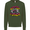 Quad Biking Adrenaline ATV Biker Off Road Mens Sweatshirt Jumper Forest Green