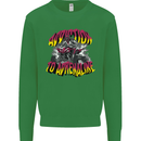 Quad Biking Adrenaline ATV Biker Off Road Mens Sweatshirt Jumper Irish Green