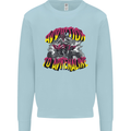 Quad Biking Adrenaline ATV Biker Off Road Mens Sweatshirt Jumper Light Blue