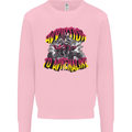 Quad Biking Adrenaline ATV Biker Off Road Mens Sweatshirt Jumper Light Pink