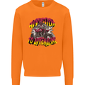 Quad Biking Adrenaline ATV Biker Off Road Mens Sweatshirt Jumper Orange