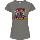 Quad Biking Adrenaline ATV Biker Off Road Womens Petite Cut T-Shirt Charcoal