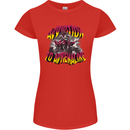 Quad Biking Adrenaline ATV Biker Off Road Womens Petite Cut T-Shirt Red