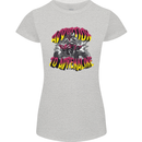 Quad Biking Adrenaline ATV Biker Off Road Womens Petite Cut T-Shirt Sports Grey