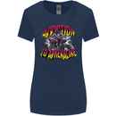 Quad Biking Adrenaline ATV Biker Off Road Womens Wider Cut T-Shirt Navy Blue