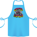 Quad Biking Adrenaline Off Road ATV Biker Cotton Apron 100% Organic Turquoise
