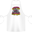 Quad Biking Adrenaline Off Road ATV Biker Cotton Apron 100% Organic White