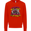 Quad Biking Adrenaline Off Road ATV Biker Kids Sweatshirt Jumper Bright Red