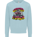 Quad Biking Adrenaline Off Road ATV Biker Kids Sweatshirt Jumper Light Blue