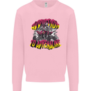 Quad Biking Adrenaline Off Road ATV Biker Kids Sweatshirt Jumper Light Pink